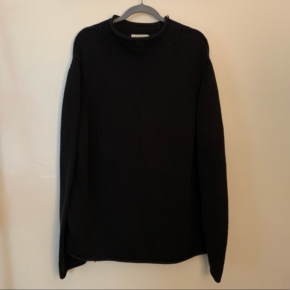 Vintage J. Crew Black Cotton Knit Sweater